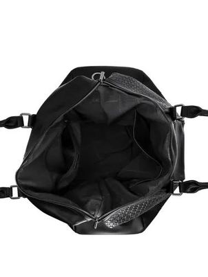 David Jones black removable strap travel bag