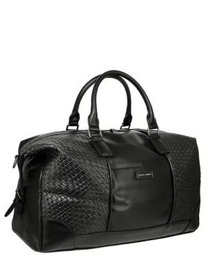 David Jones black removable strap travel bag