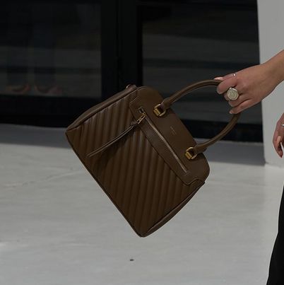 David Jones striped tote handbag